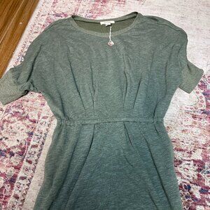 SOLOW Women's Short Sleeve Olive Green Dress Size Large Brand New!